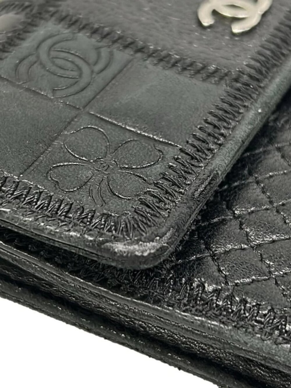 CHANEL Icon Black Leather Patent Leather Other Style Wallet - Picture 12 of 13